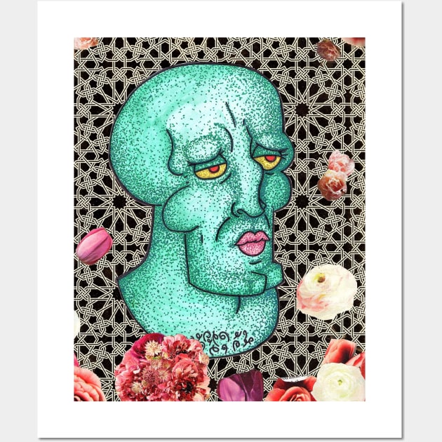 Handsome Squidward Wall Art by nannonthehermit